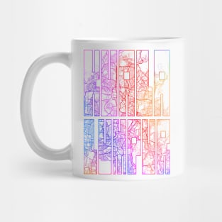 Kuala Lumpur, Malaysia City Map Typography - Colorful Mug